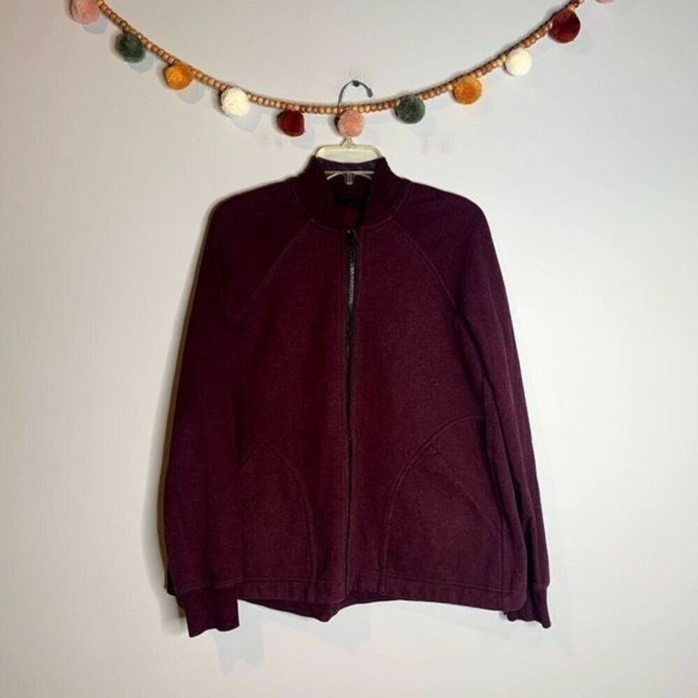 Lululemon Maroon Pleat to Street Bomber jacket